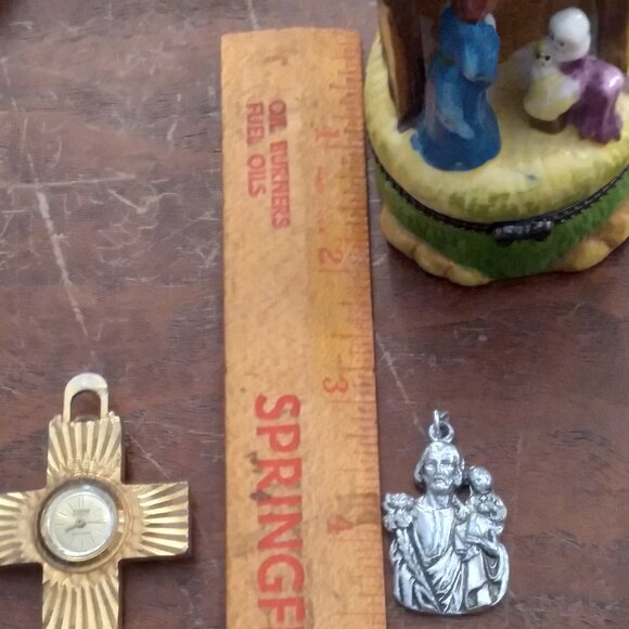 Trinket box * Cross * Charm Vintage Bundle - Picture 3 of 9